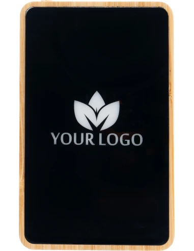 Power bank z podświetlanym logo 5000 mAh – beżowy