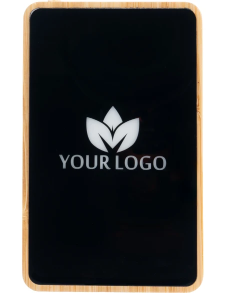 Power bank z podświetlanym logo 5000 mAh – beżowy