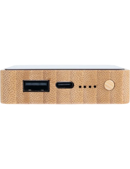 Power bank z podświetlanym logo 5000 mAh – beżowy