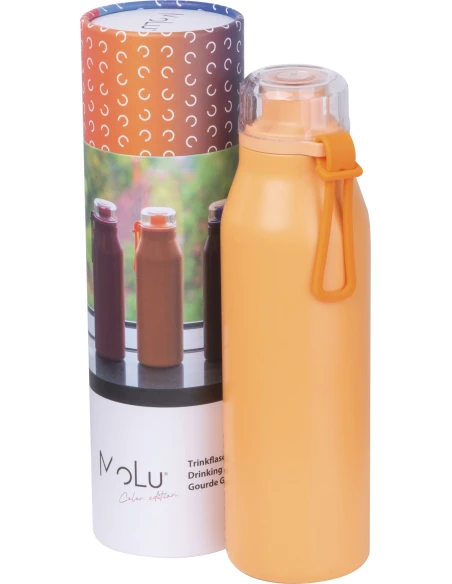 Butelka termiczna stalowa z recyklingu GRAND HAVEN MoLu 640 ml – pomarańczowy