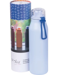 Butelka termiczna stalowa z recyklingu GRAND HAVEN MoLu 640 ml – jasnoniebieski