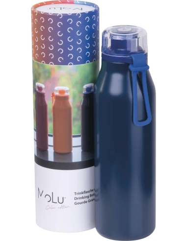 Butelka termiczna stalowa z recyklingu GRAND HAVEN MoLu 640 ml – granatowy
