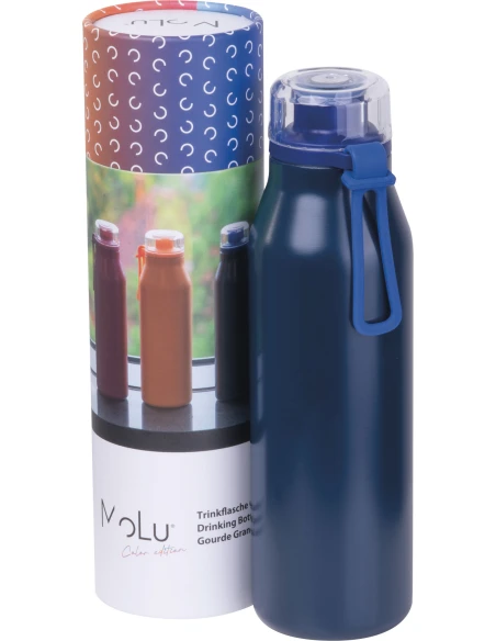 Butelka termiczna stalowa z recyklingu GRAND HAVEN MoLu 640 ml – granatowy