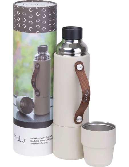 Termos stalowy z recyklingu LE BOURGET MoLu 1000 ml – beżowy