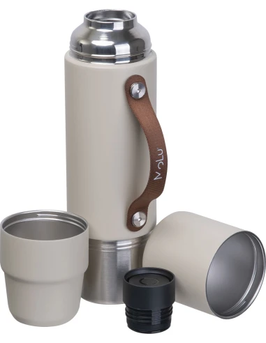 Termos stalowy z recyklingu LE BOURGET MoLu 1000 ml – beżowy