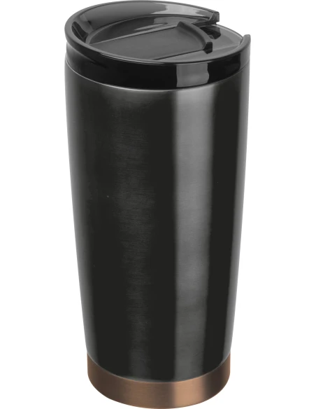 Kubek termiczny stalowy z recyklingu LA LOUVIERE MoLu 540 ml – czarny