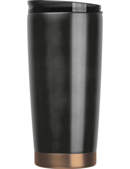 Kubek termiczny stalowy z recyklingu LA LOUVIERE MoLu 540 ml – czarny