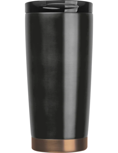 Kubek termiczny stalowy z recyklingu LA LOUVIERE MoLu 540 ml – czarny