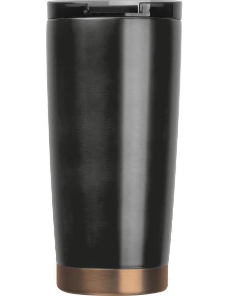 Kubek termiczny stalowy z recyklingu LA LOUVIERE MoLu 540 ml – czarny