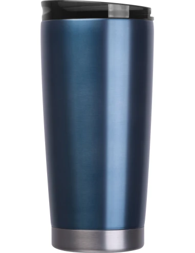 Kubek termiczny stalowy z recyklingu LA LOUVIERE MoLu 540 ml – granatowy