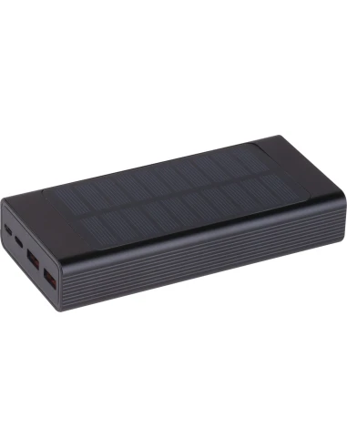 Power bank solarny 20 000 mAh TALLAHASSEE MoLu – czarny