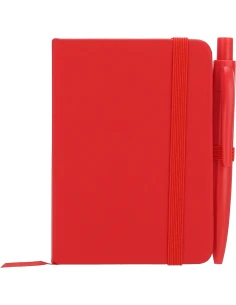 Notes A7 z długopisem SAN ANTONIO – czerwony