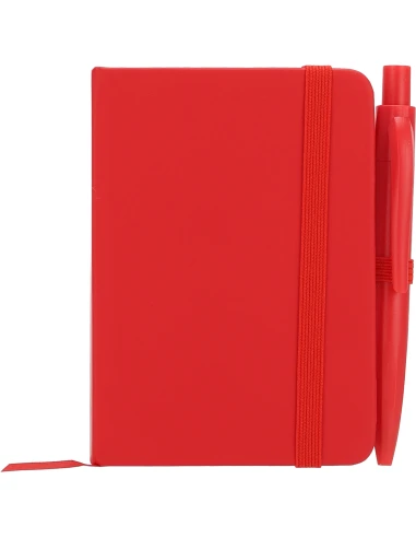 Notes A7 z długopisem SAN ANTONIO – czerwony