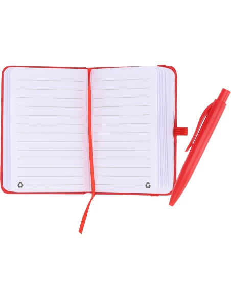 Notes A7 z długopisem SAN ANTONIO – czerwony