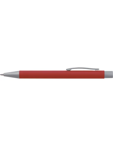 Długopis aluminiowy soft-touch ROCKFORD – czerwony