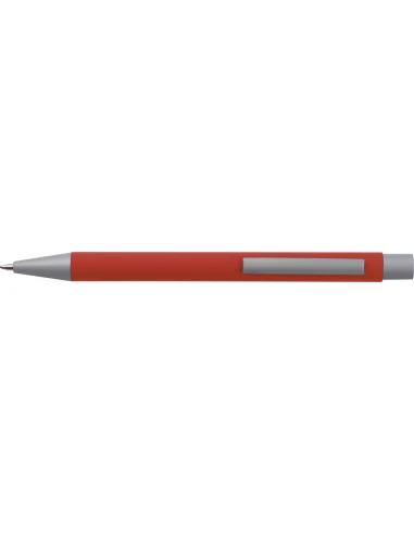 Długopis aluminiowy soft-touch ROCKFORD – czerwony