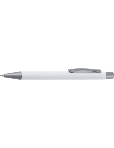 Długopis aluminiowy soft-touch ROCKFORD – biały
