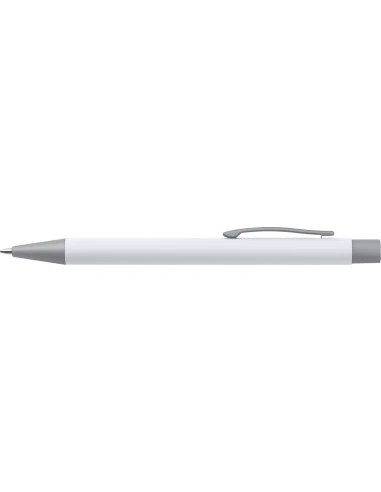 Długopis aluminiowy soft-touch ROCKFORD – biały