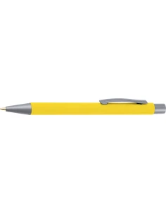 Długopis aluminiowy soft-touch ROCKFORD – żółty