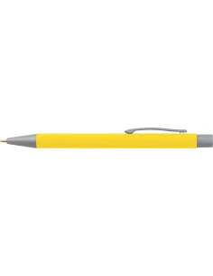 Długopis aluminiowy soft-touch ROCKFORD – żółty 2
