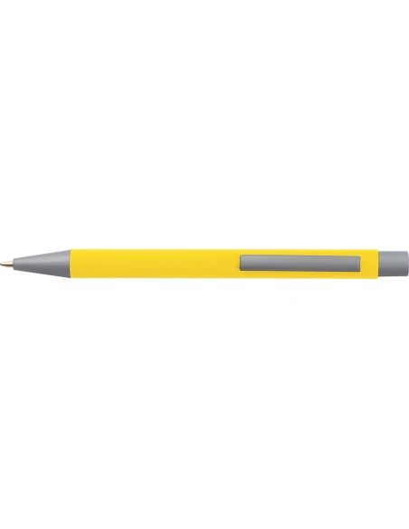 Długopis aluminiowy soft-touch ROCKFORD – żółty