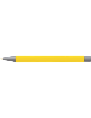 Długopis aluminiowy soft-touch ROCKFORD – żółty