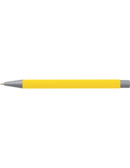 Długopis aluminiowy soft-touch ROCKFORD – żółty