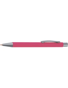 Długopis aluminiowy soft-touch ROCKFORD – różowy