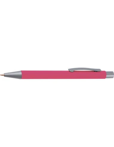 Długopis aluminiowy soft-touch ROCKFORD – różowy