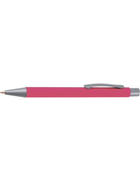 Długopis aluminiowy soft-touch ROCKFORD – różowy