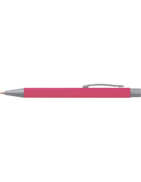 Długopis aluminiowy soft-touch ROCKFORD – różowy
