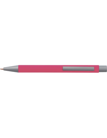 Długopis aluminiowy soft-touch ROCKFORD – różowy