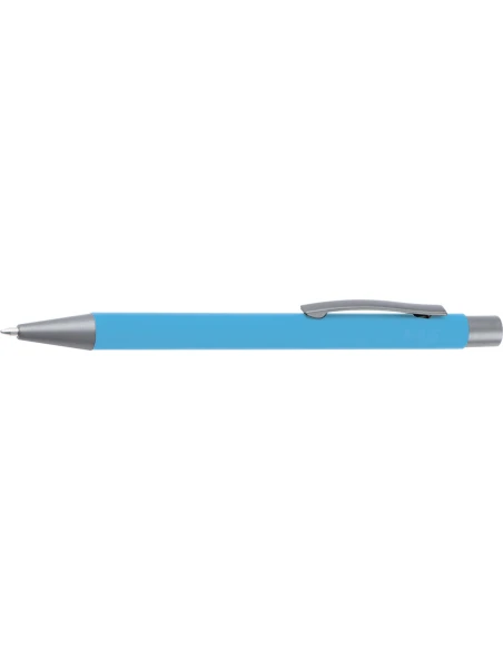 Długopis aluminiowy soft-touch ROCKFORD – jasnoniebieski