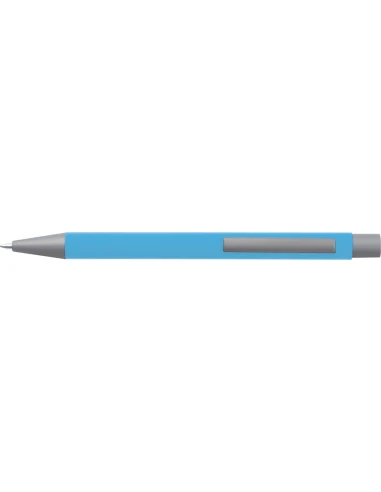 Długopis aluminiowy soft-touch ROCKFORD – jasnoniebieski