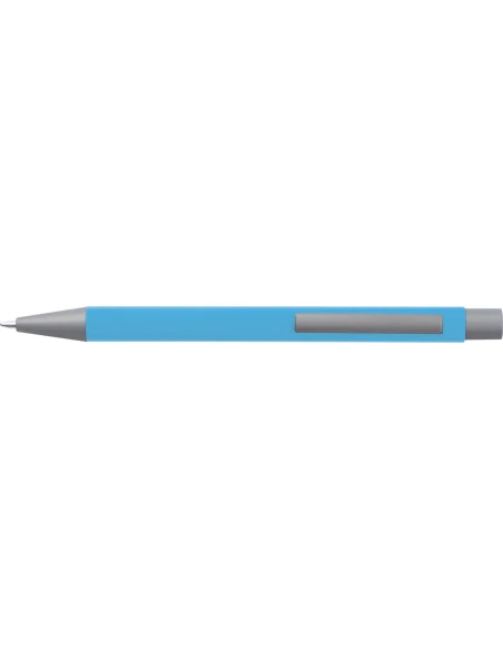 Długopis aluminiowy soft-touch ROCKFORD – jasnoniebieski