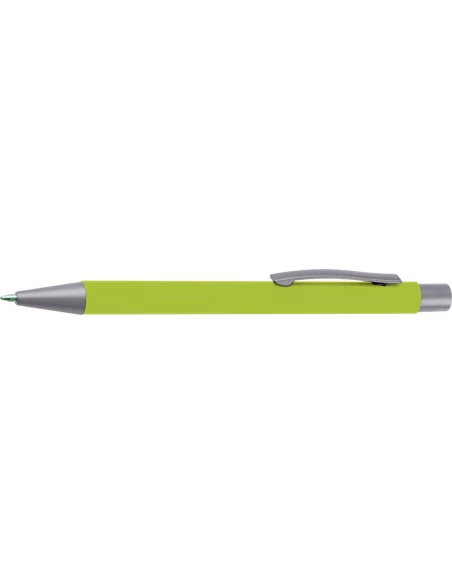 Długopis aluminiowy soft-touch ROCKFORD – jasnozielony