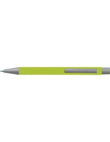 Długopis aluminiowy soft-touch ROCKFORD – jasnozielony