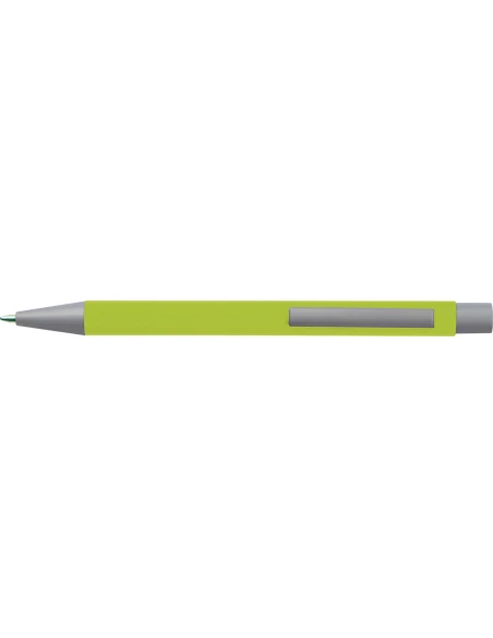 Długopis aluminiowy soft-touch ROCKFORD – jasnozielony