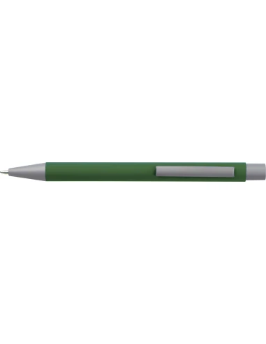 Długopis aluminiowy soft-touch ROCKFORD – ciemnozielony