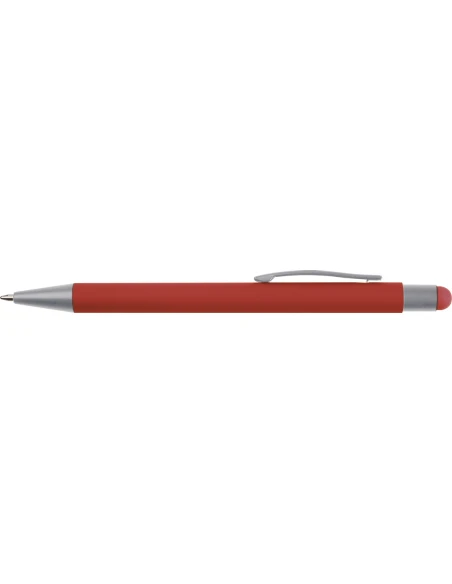Długopis aluminiowy soft-touch RIO – czerwony