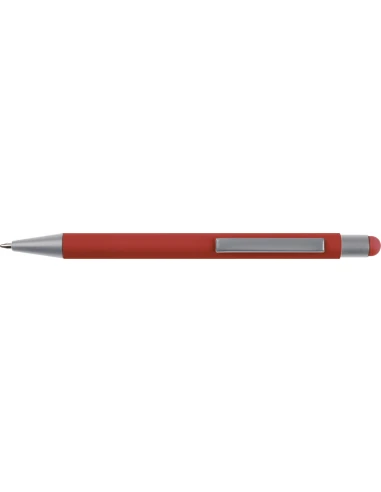 Długopis aluminiowy soft-touch RIO – czerwony