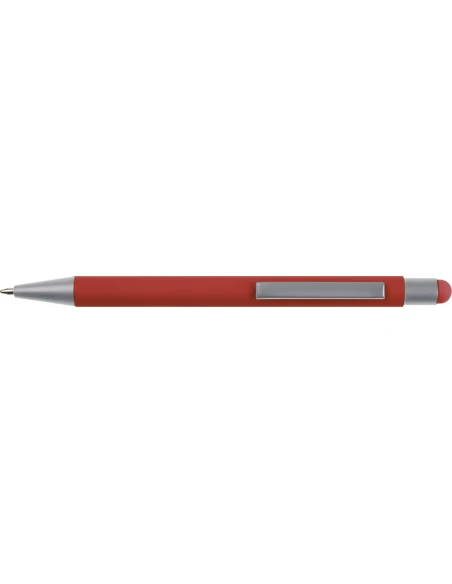 Długopis aluminiowy soft-touch RIO – czerwony