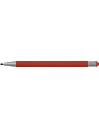 Długopis aluminiowy soft-touch RIO – czerwony