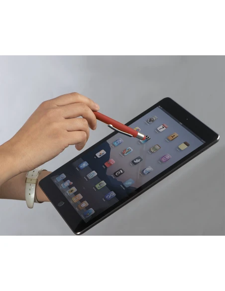 Długopis aluminiowy soft-touch RIO – czerwony
