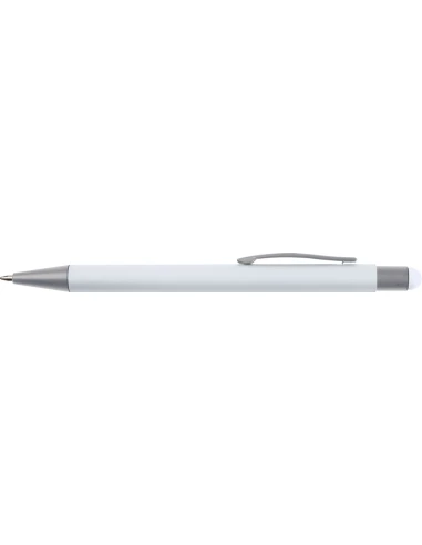 Długopis aluminiowy soft-touch RIO – biały