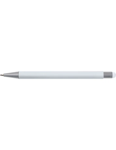 Długopis aluminiowy soft-touch RIO – biały