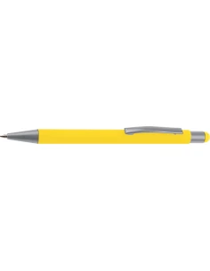 Długopis aluminiowy soft-touch RIO – żółty