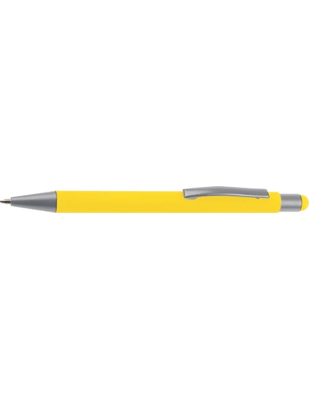 Długopis aluminiowy soft-touch RIO – żółty