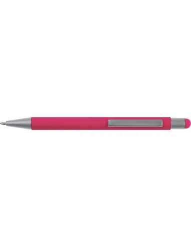 Długopis aluminiowy soft-touch RIO – różowy