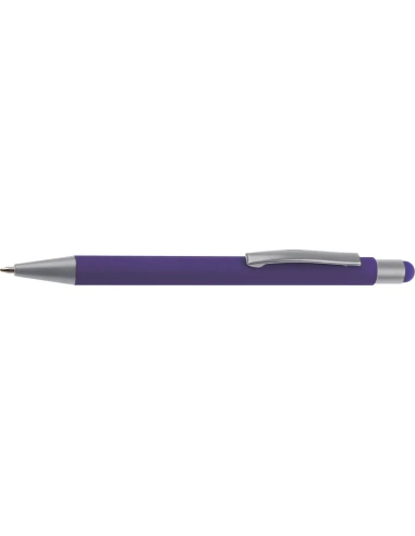 Długopis aluminiowy soft-touch RIO – fioletowy